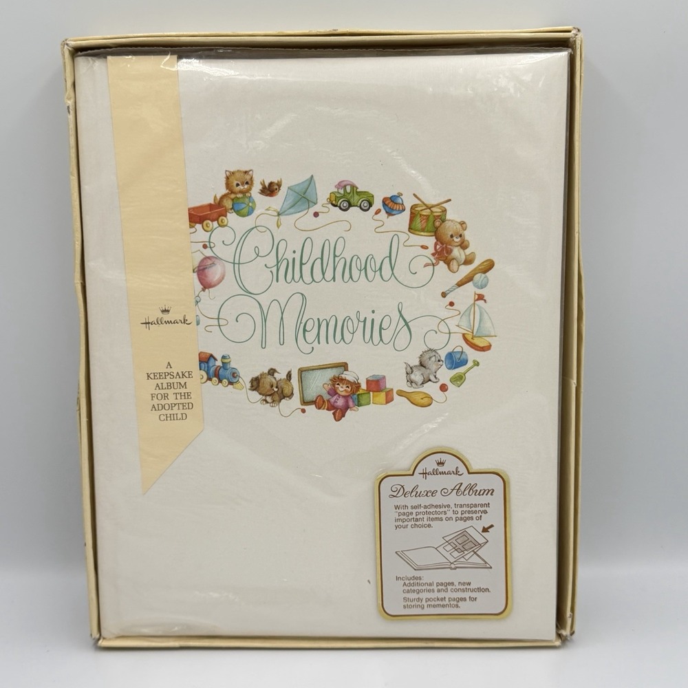 VTG Hallmark Childhood Memories Adoption Photo‎ Album Keepsake Deluxe 1976